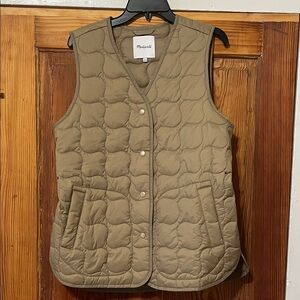 Madewell Tan Quilted Vest